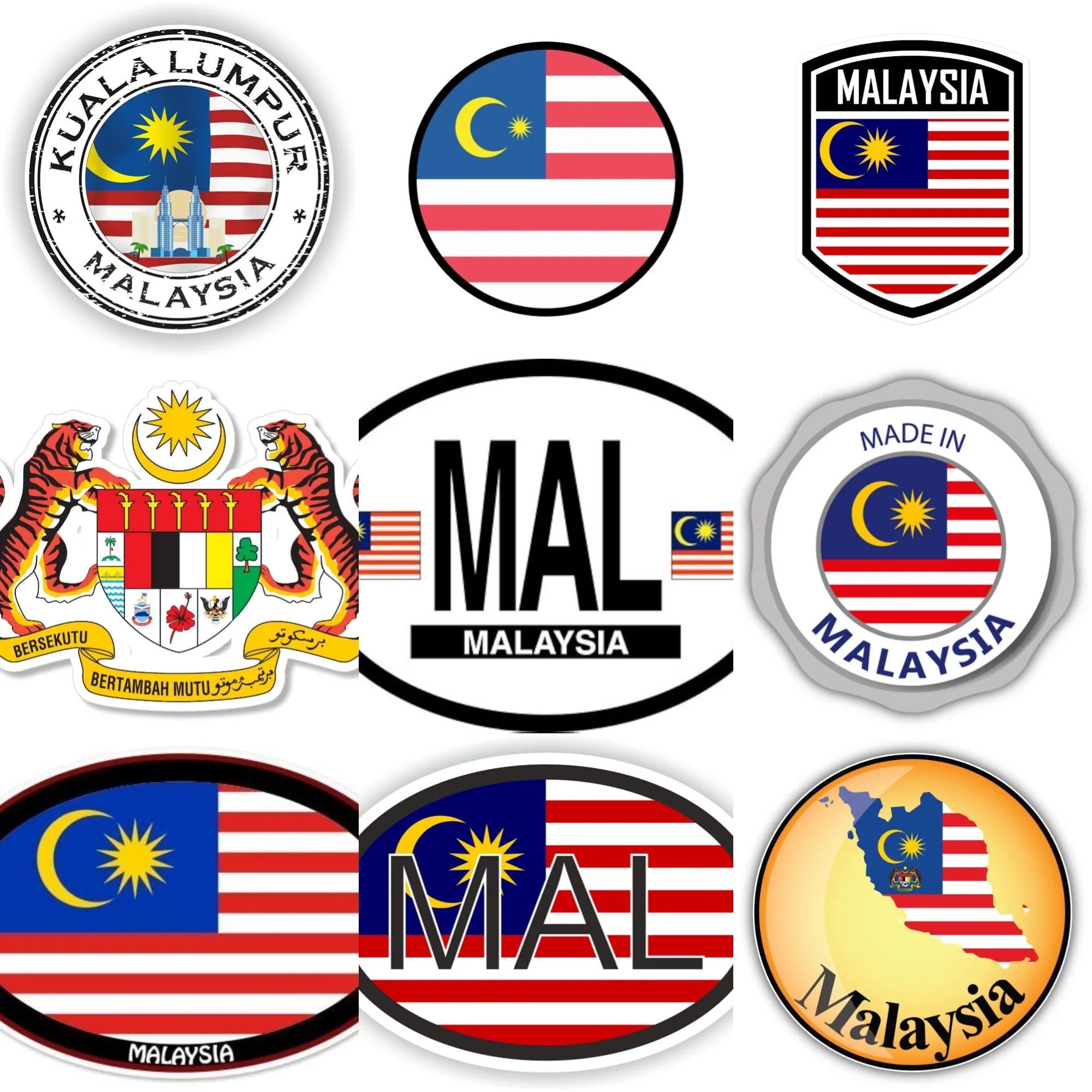 Car Accessories Malaysia - 말레이시아 MAL 플래그 엠블럼 크리 에이