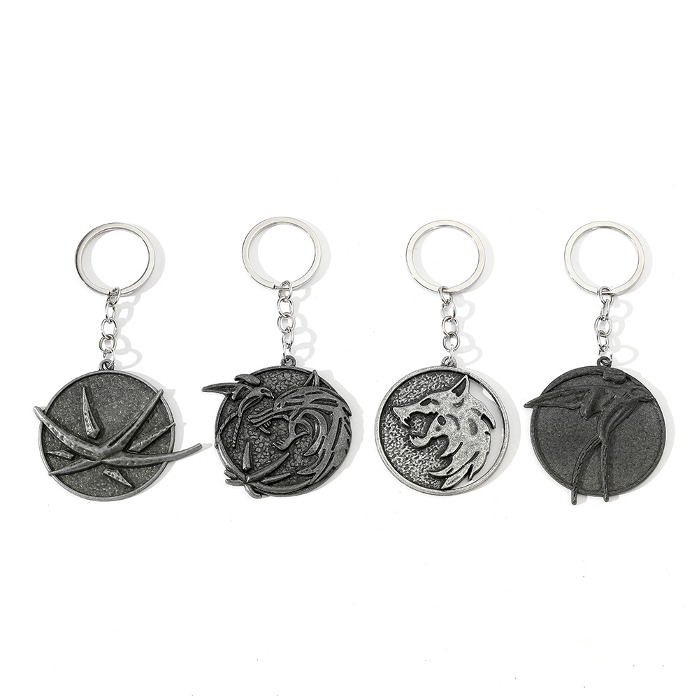 Car Accessories Gifts For Men - 빈티지 늑대 머리 키체인 게임 게롤트