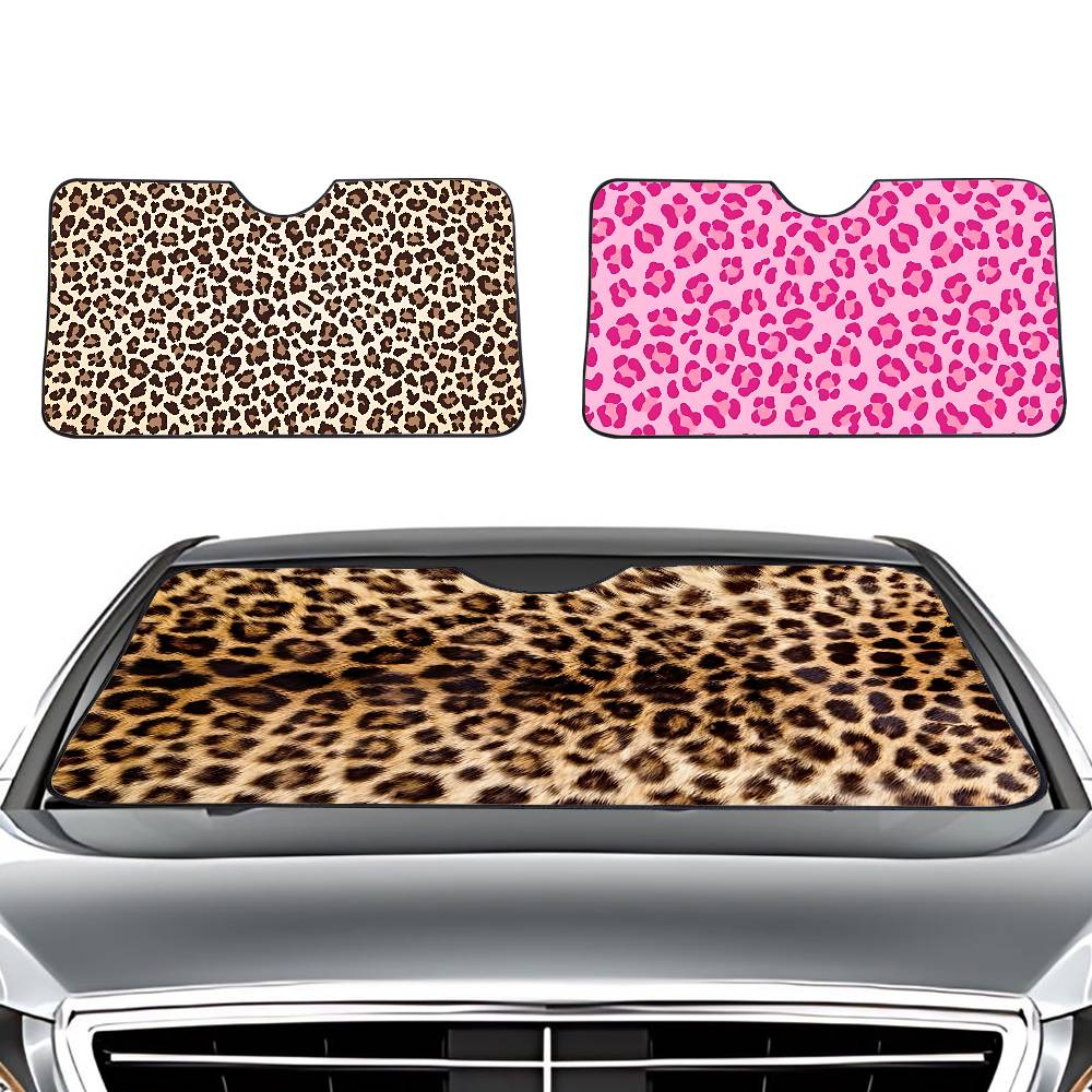 Car Accessories Outside - 동물 모피 (표범 무늬) 자동차 햇빛