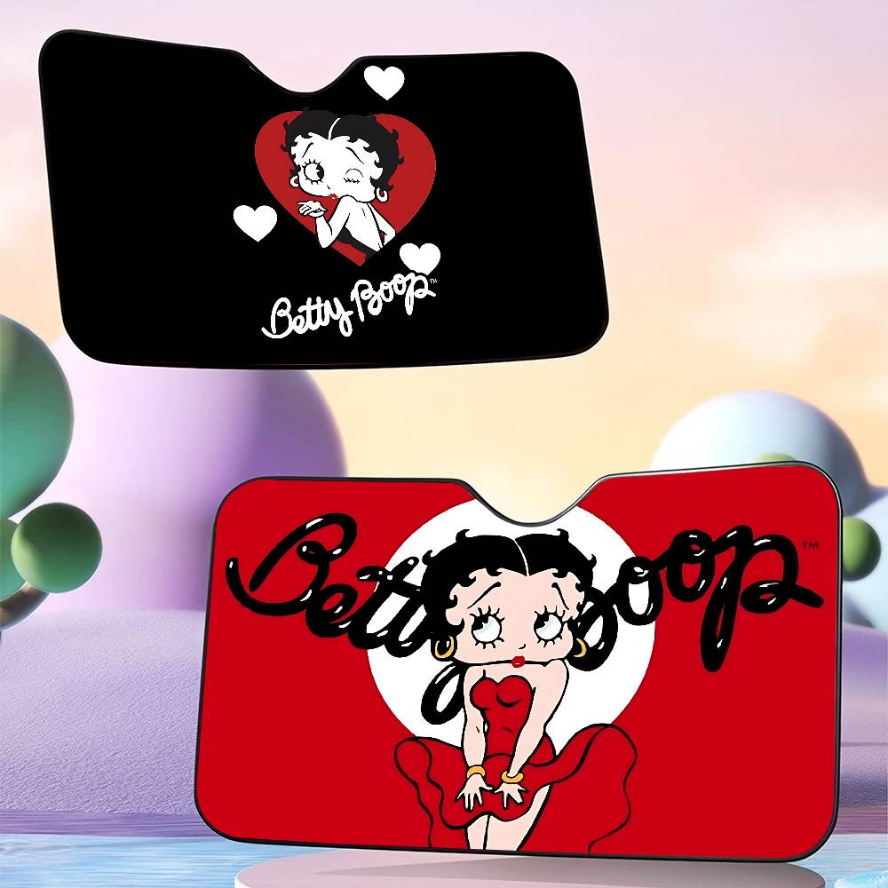 Car Accessories Outside - 귀여운 B-betty B-boop 선쉐이드 윈드스크린 3D