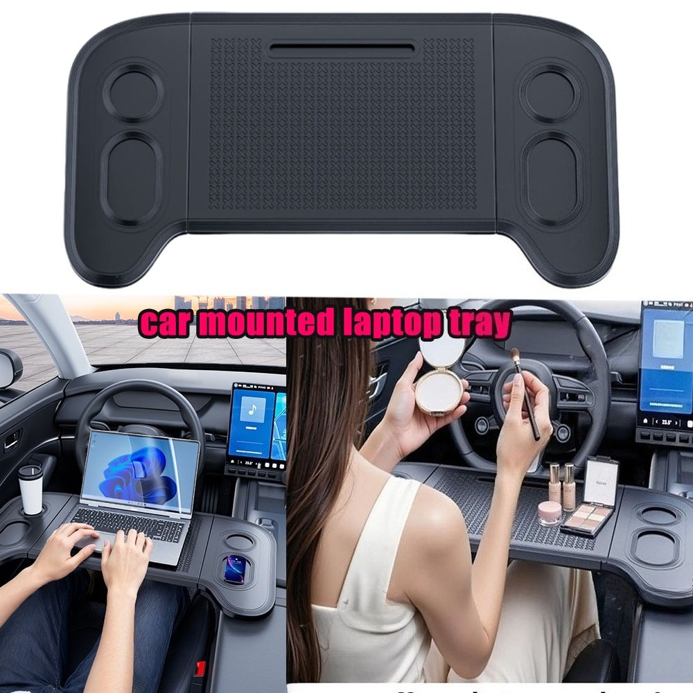 Car Accessories For Camping - 접이식 차량용 노트북 책상, 스티어링 휠