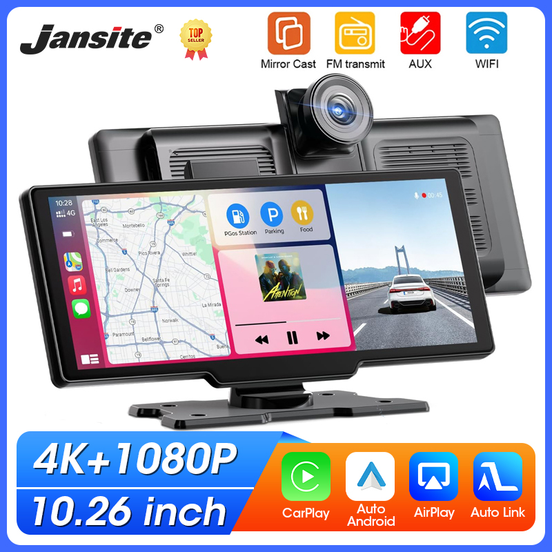 Car Dash Cam - 휴대용 10.26인치 대시캠 무선 카플레이 안드로이드