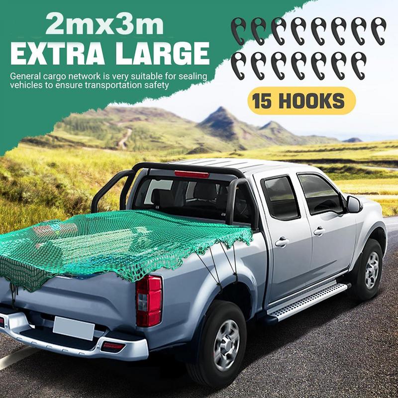 트럭 침대 그물 안전 메쉬 트럭 침대 자동차 액세서리  - Car Accessories For Camping 리뷰 및 가격