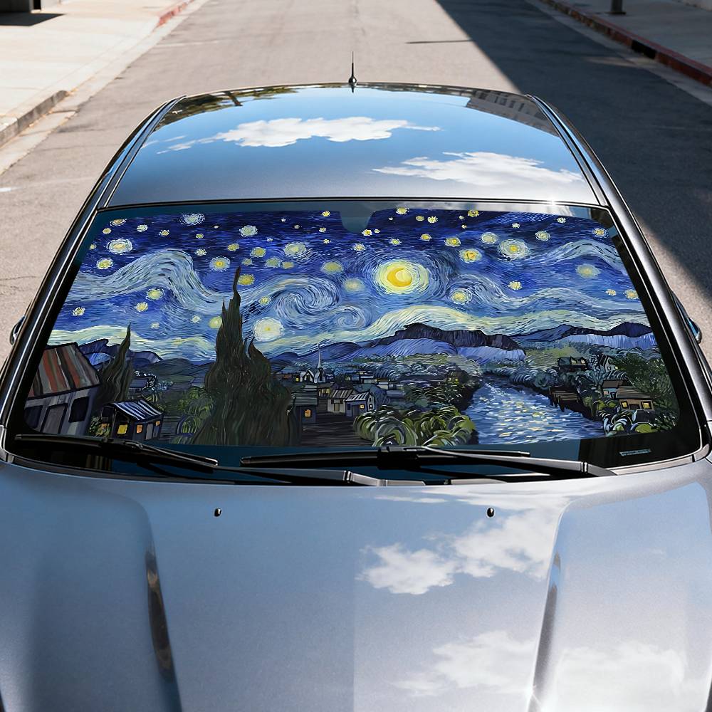 별이 빛나는 밤 V-Van G-Gogh 자동차 햇빛 가 - Car Accessories Outside 리뷰 및 가격
