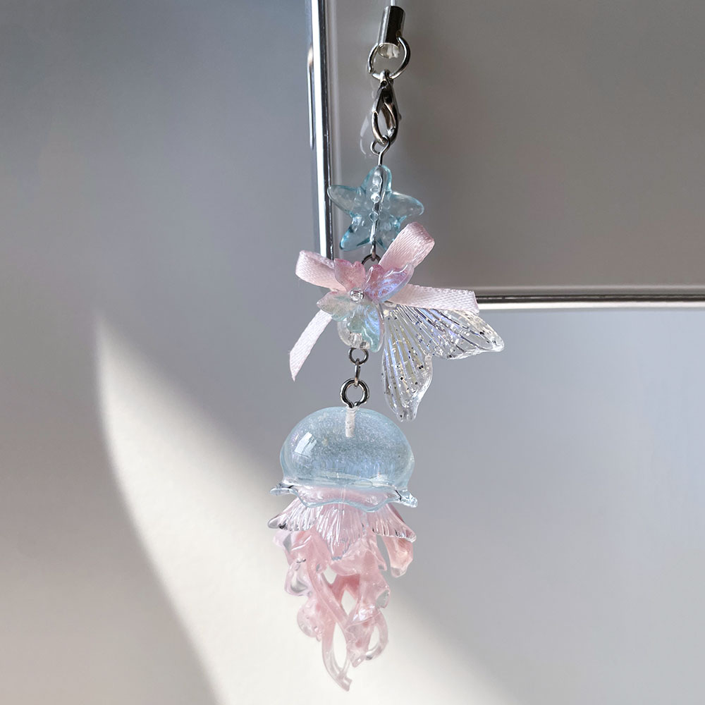 블루 핑크 해파리 전화 매력 불가사리 인어 Fishta - Car Accessories Bangkok 리뷰 및 가격