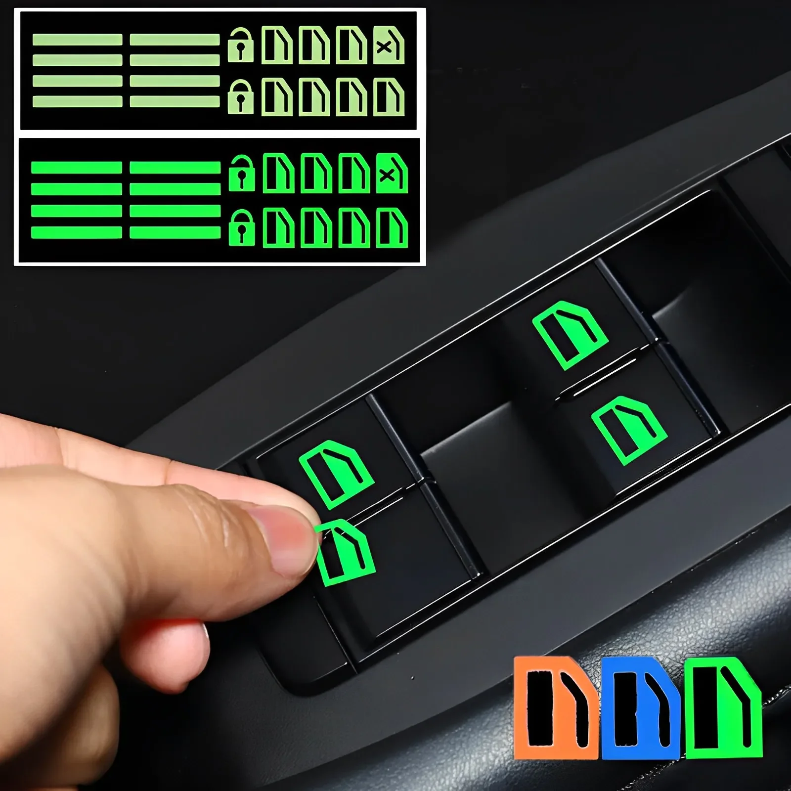 18개 자동차 창문 제어 버튼 야광 스티커, 자동차 내 - Car Accessories Outside 리뷰 및 가격