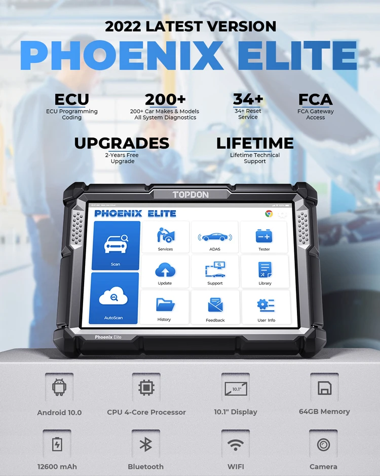 TOPDON PHOENIX ELITE 자동차 ECU 업 - Obd2 Scanner 리뷰 및 가격