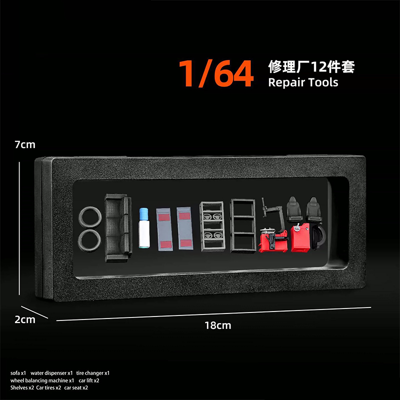 1:64 자동차 정비소 소품 세트 장면 모델 타이어 액 - Car Accessories Shop 리뷰 및 가격