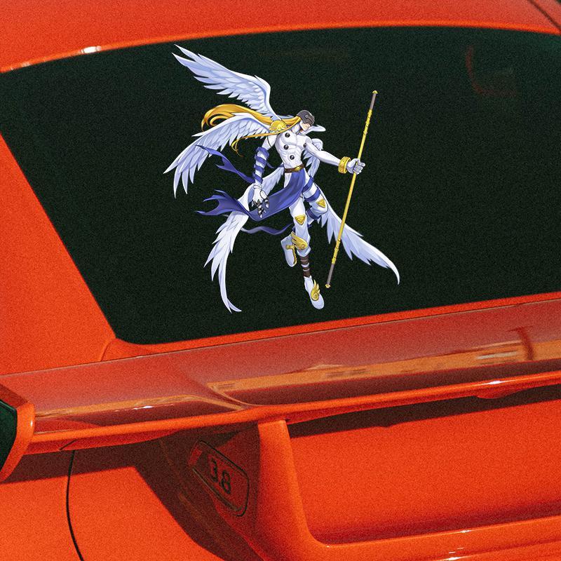 디지몬 자동차 스티커 귀여운 패션 만화 크리 에이 티브 - Car Accessories Japan 리뷰 및 가격
