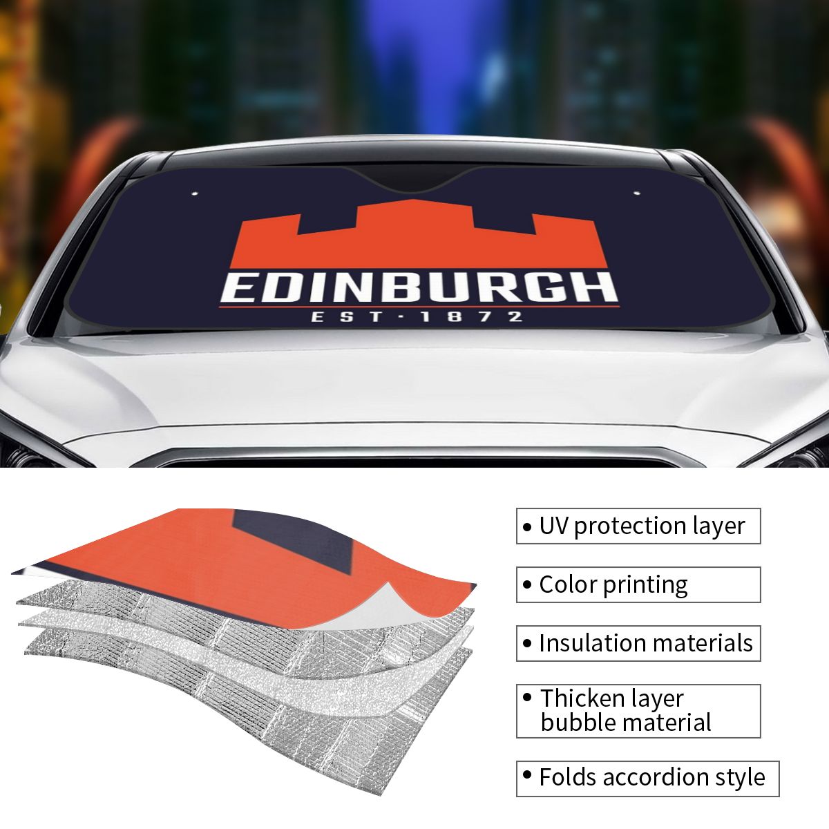 에든버러 럭비 로고 2 Sunshade Windscre - Car Accessories Edinburgh 리뷰 및 가격