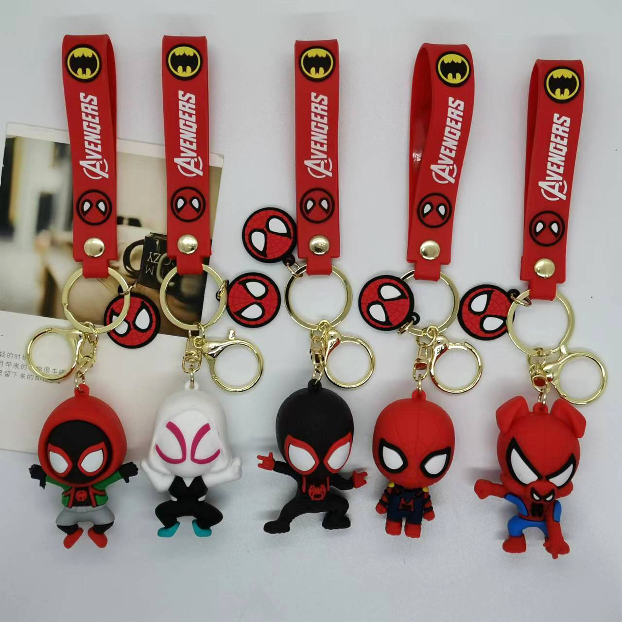 창의적인 만화 스파이더맨 인형 열쇠고리 펜던트 커플 가 - Car Accessories Gifts For Men 리뷰 및 가격