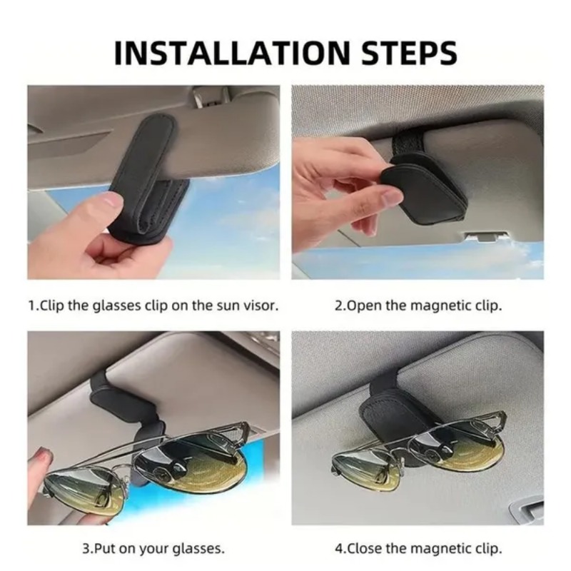 차량용 햇빛 가리개 안경 케이스 홀더 선글라스 클립 티 - Car Accessories Outside 리뷰 및 가격