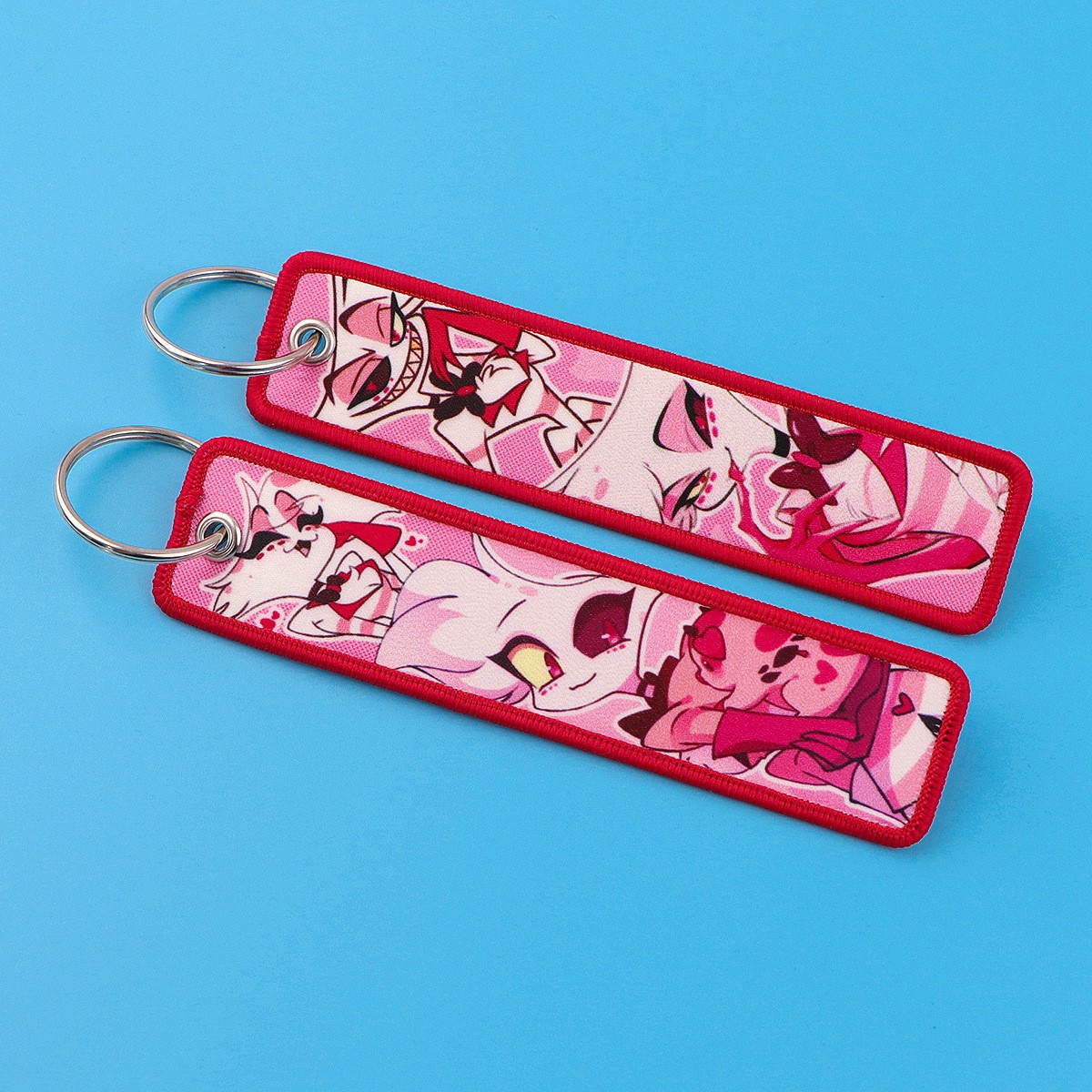 애니메이션 Hazbin Hotel 자수 열쇠고리 만화  - Car Accessories For Women 리뷰 및 가격
