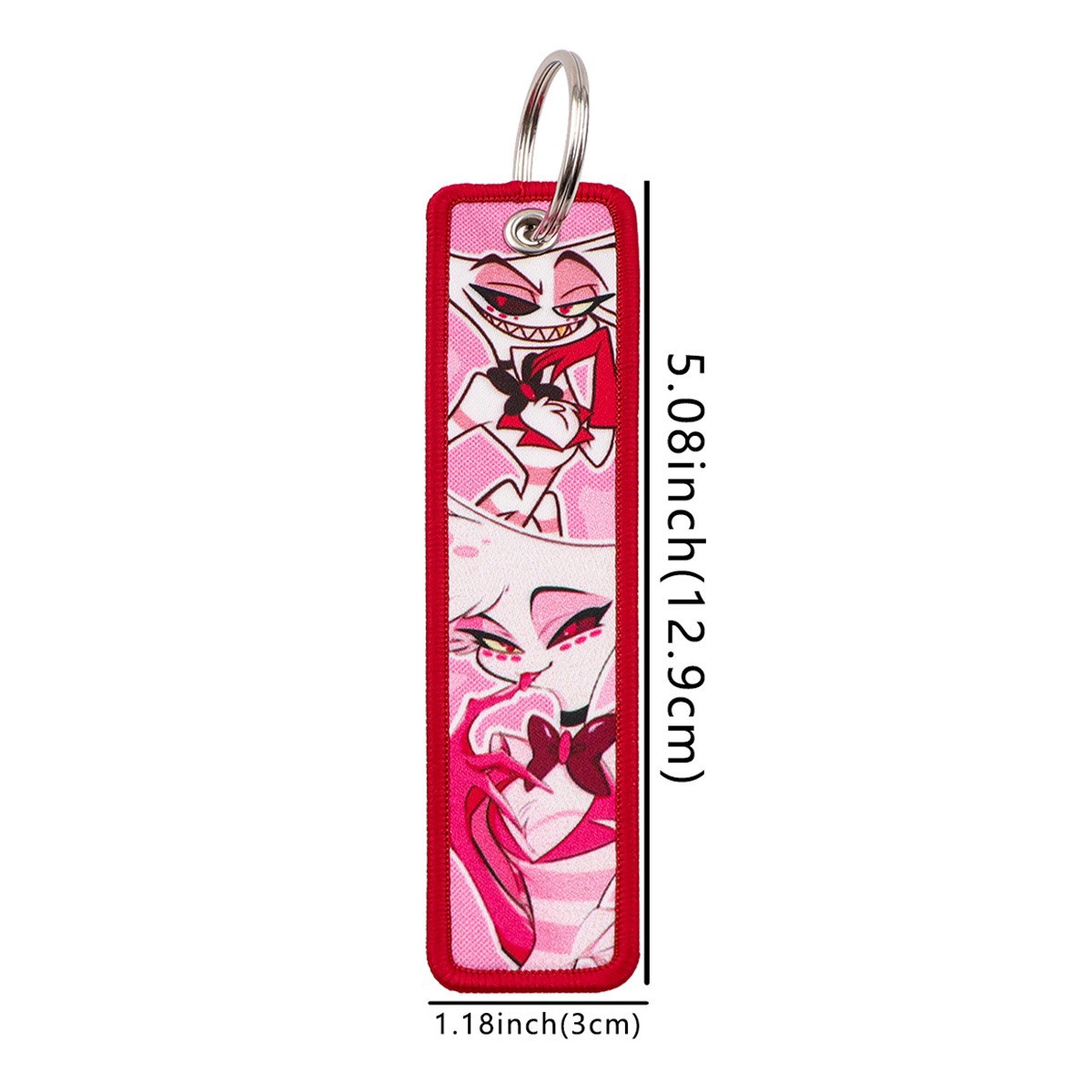 애니메이션 Hazbin Hotel 자수 열쇠고리 만화  - Car Accessories For Women 리뷰 및 가격