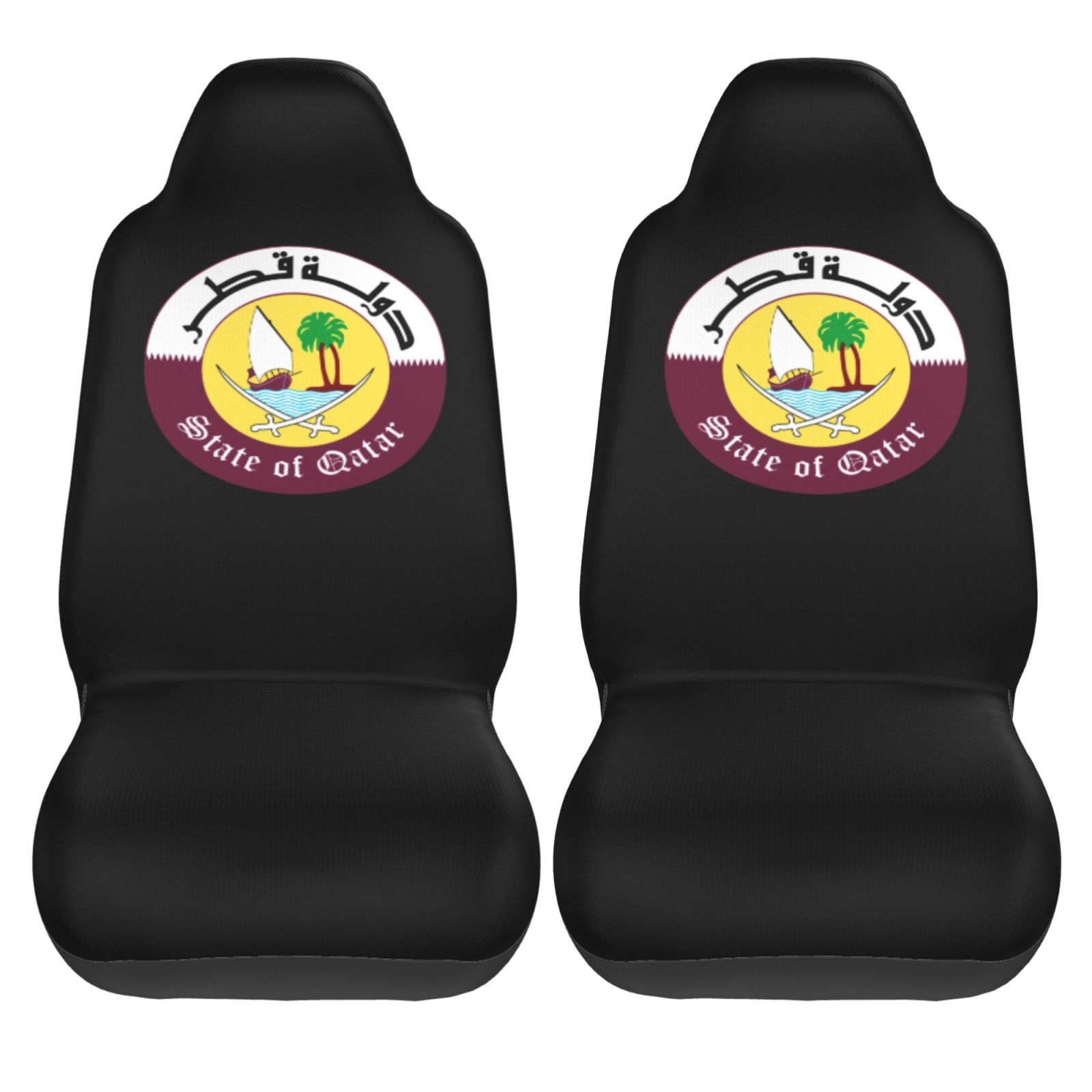 카타르 국장 패턴 자동차 시트 커버 2개 앞좌석 보호  - Qatar Car Accessories 리뷰 및 가격