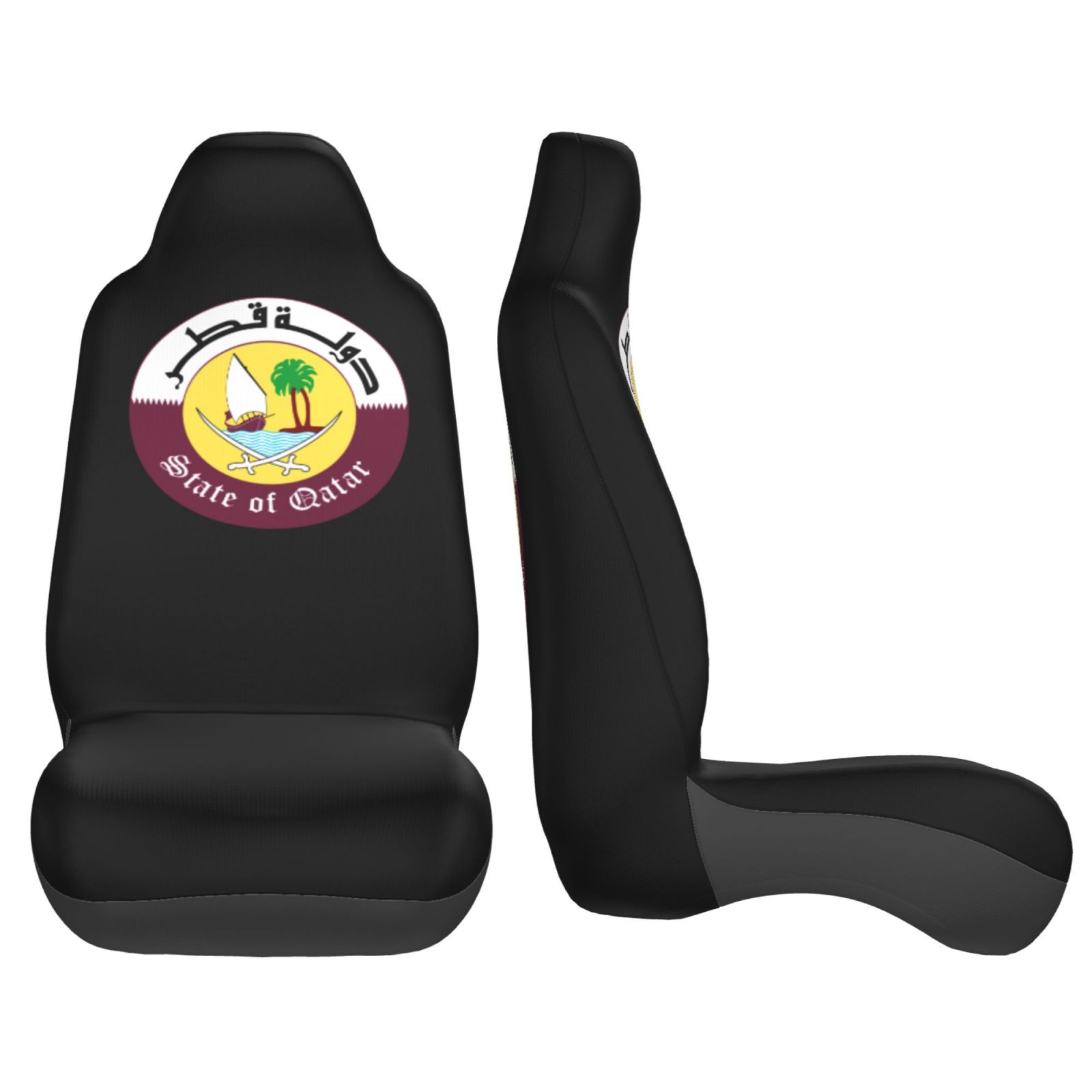 카타르 국장 패턴 자동차 시트 커버 2개 앞좌석 보호  - Qatar Car Accessories 리뷰 및 가격