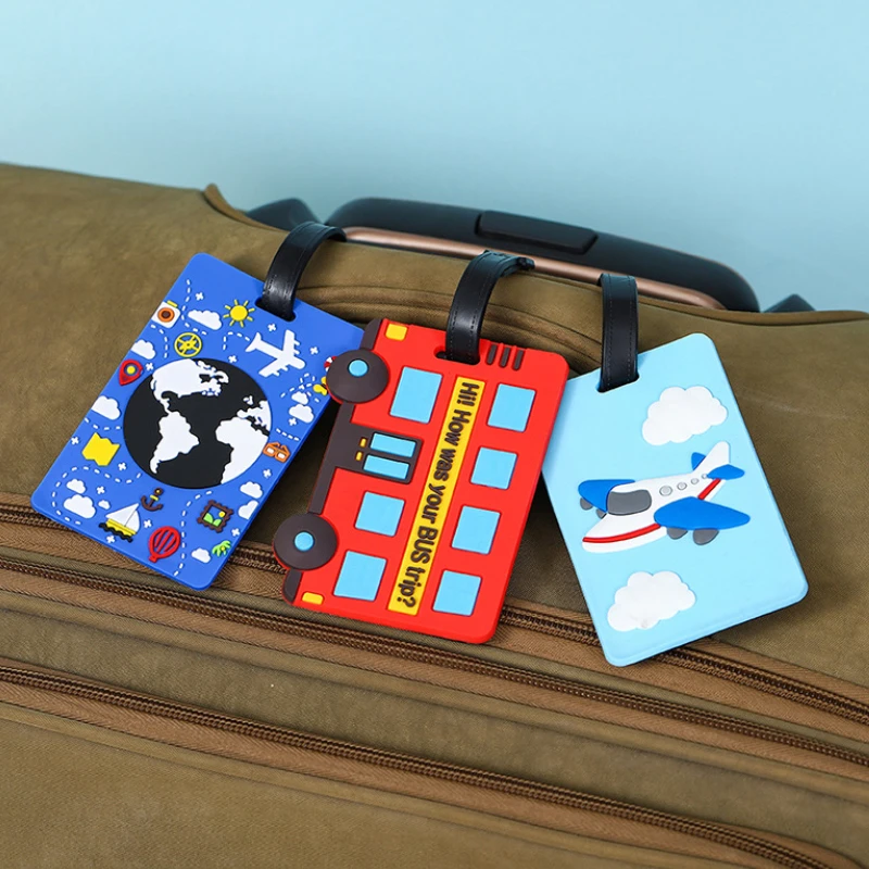 귀여운 만화 자동차 PVC 실리콘 수하물 태그 여행 수 - Car Accessories Name 리뷰 및 가격