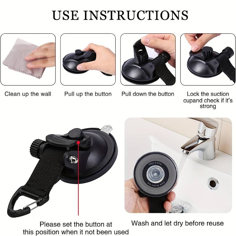 4개입 모터홈 차량 흡착컵 앵커 고정 훅 타이 다운 유 - Car Accessories For Camping 리뷰 및 가격