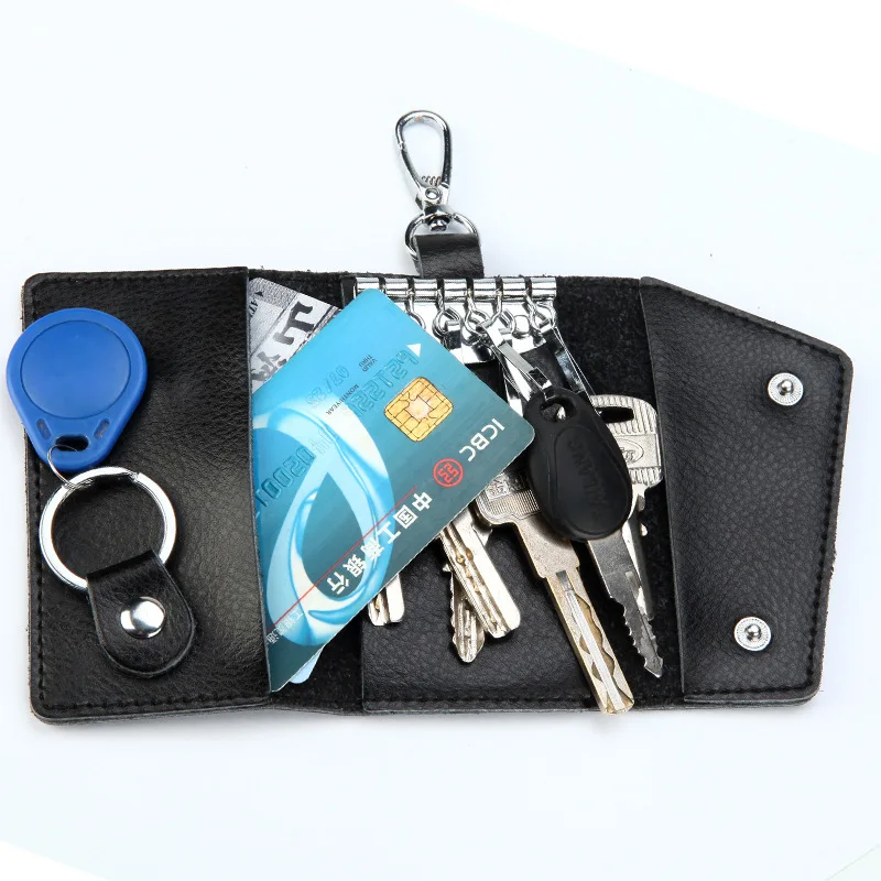 정품 가죽 키체인 남성용 키홀더 오거나이저 파우치 자동 - Car Accessories Gifts For Men 리뷰 및 가격