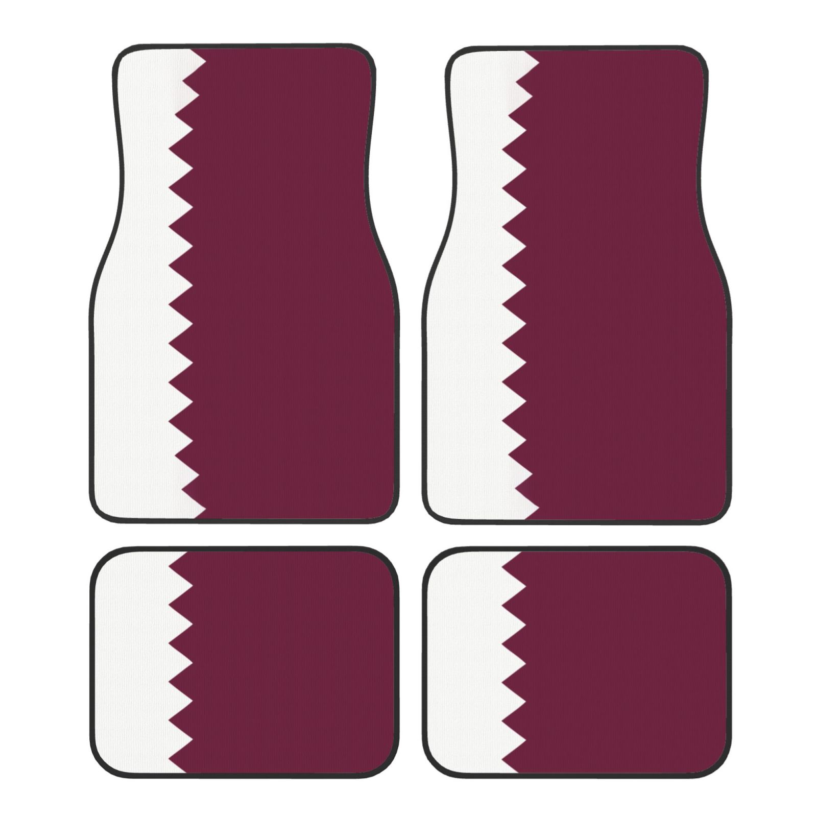 카타르 국기 패턴 자동차 바닥 매트 4개 세트 미끄럼  - Qatar Car Accessories 리뷰 및 가격